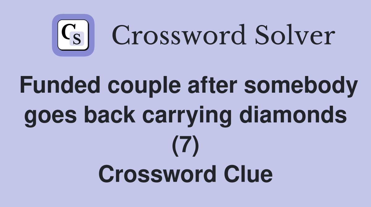 Funded couple after somebody goes back carrying diamonds (7